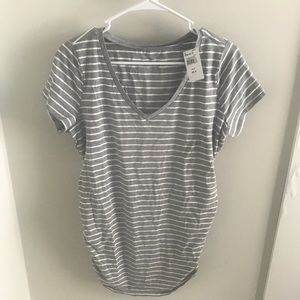 Motherhood Maternity Striped V-neck